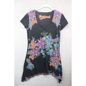 Desigual Beaded Embroidered Floral Dress-Size Small-Whimsigoth